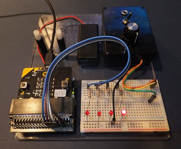 photo of BBC Microbit test set-up