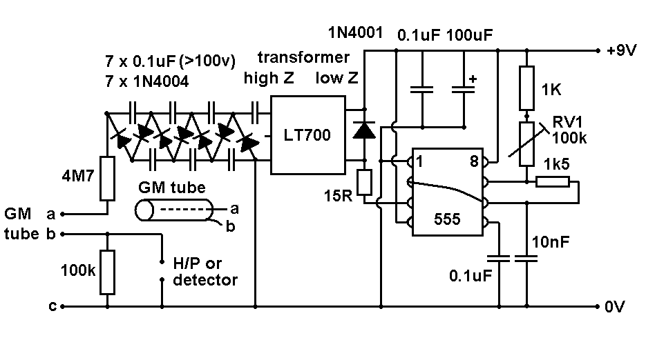 basic geiger counter circuit