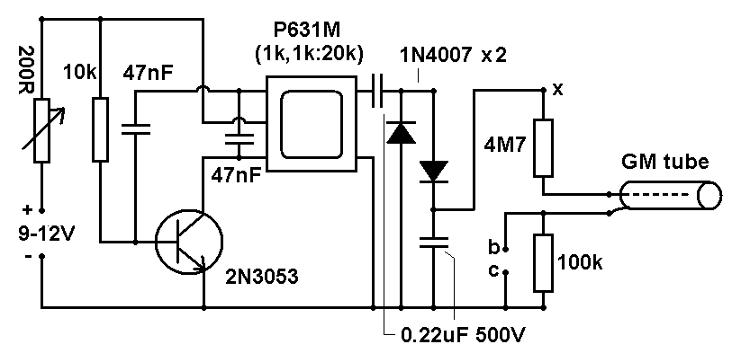 basic geiger counter circuit II