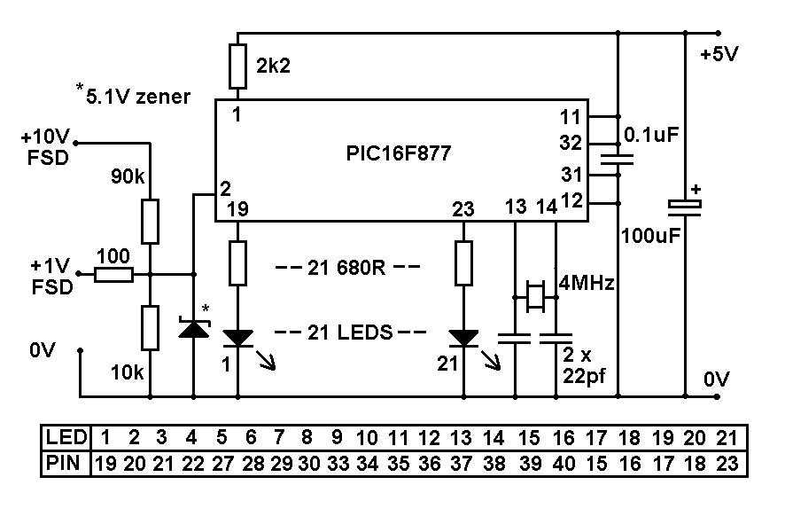 21 LED circuit diagram