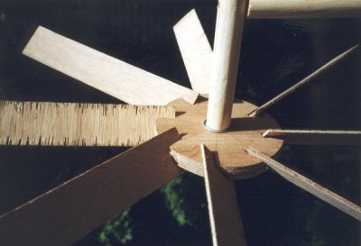 close up of sails in place