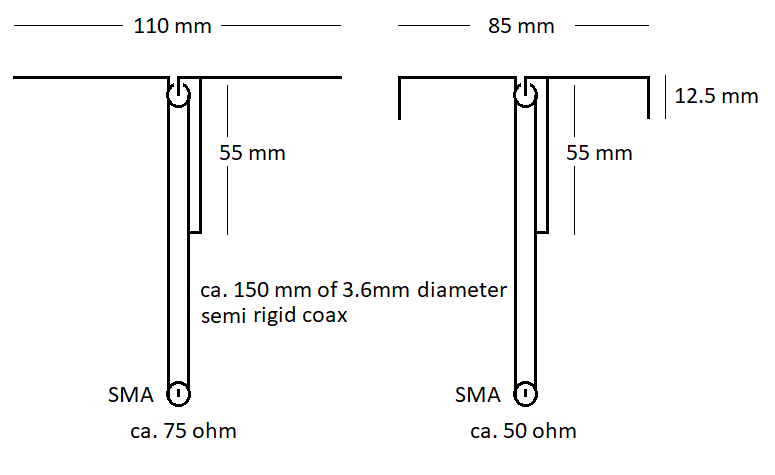 1296 MHz dipole schmatic