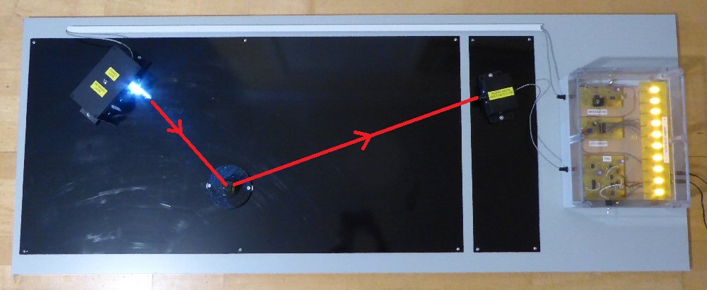 Light Demo Board 1 mirror + red line